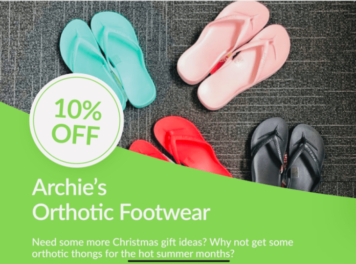 10 PERCENT OFF ORTHOTIC FOOTWEAR