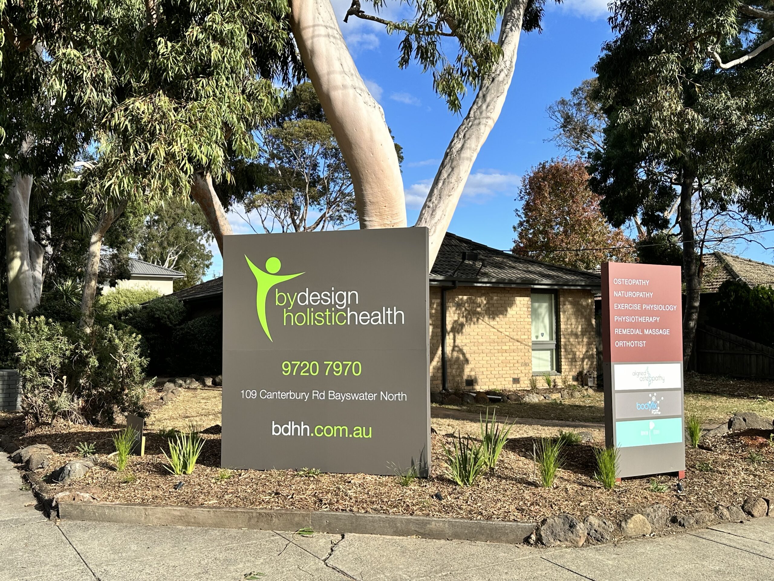 By Design Holistic Health Bayswater North clinic exterior at 109 Canterbury Road